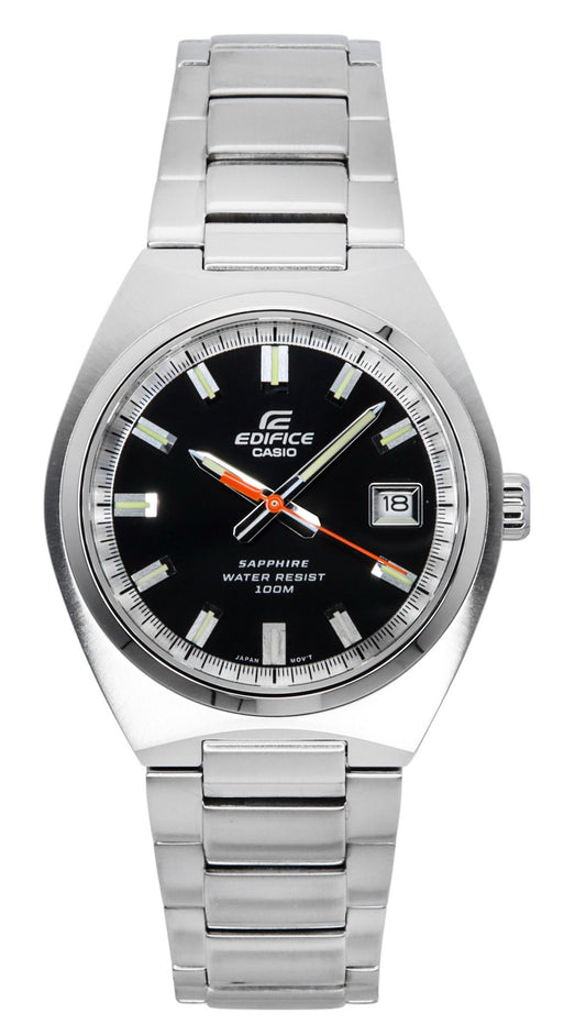 Casio Edifice Analog Stainless Steel Black Dial Quartz EFB-109D-1AV 100M Men's Watch