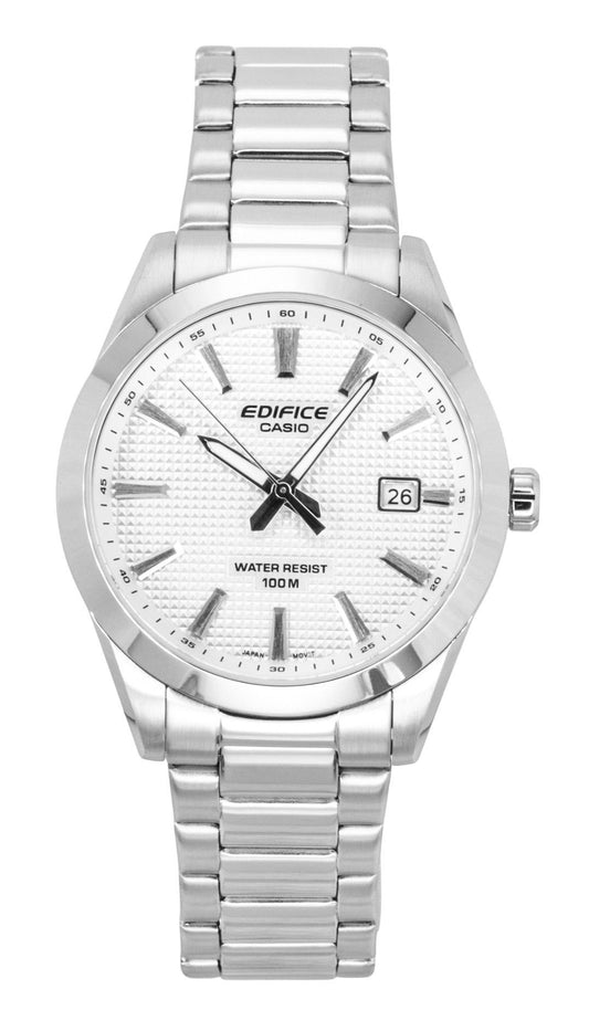 Casio Edifice Analog Stainless Steel White Dial Quartz EFV-160D-7A 100M Men's Watch