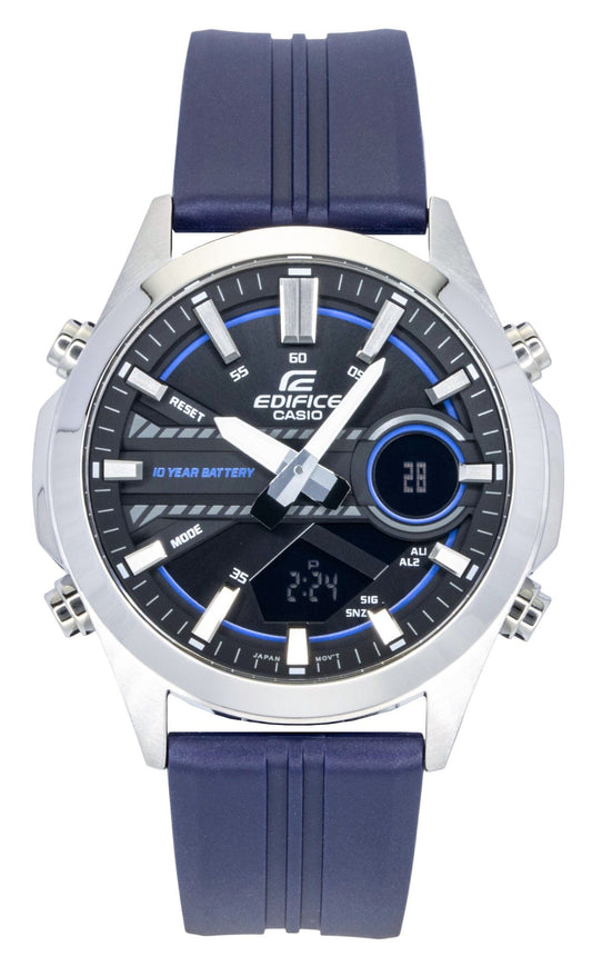 Casio Edifice Analog Digital Resin Strap Black Dial Quartz EFV-C120P-1A2 100M Men's Watch