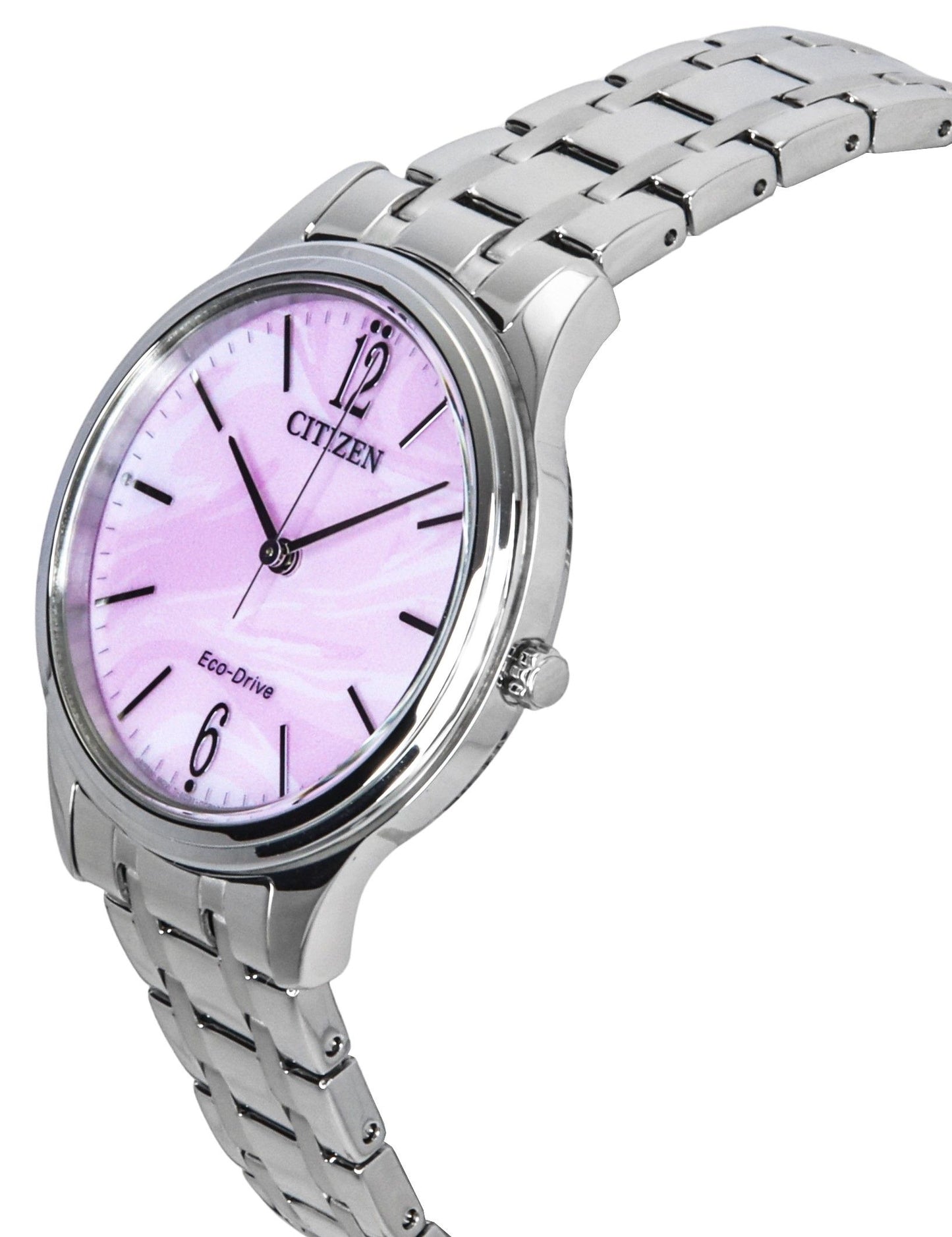 Citizen Elegance Stainless Steel Pink Dial Eco-Drive EM0411-71X Women's Watch
