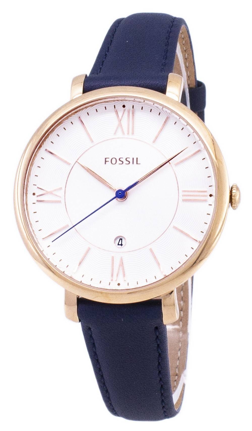 Fossil Jacqueline Navy Leather Argent