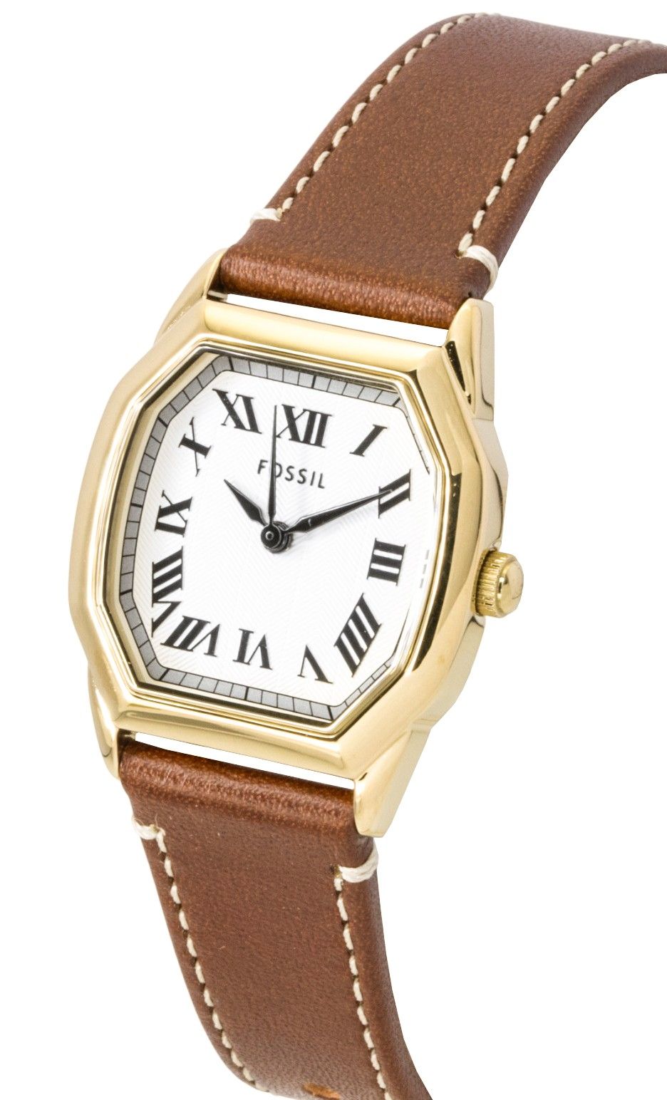 Fossil Harlow Leather Strap Beige Dial Quartz ES5364 Women's Watch