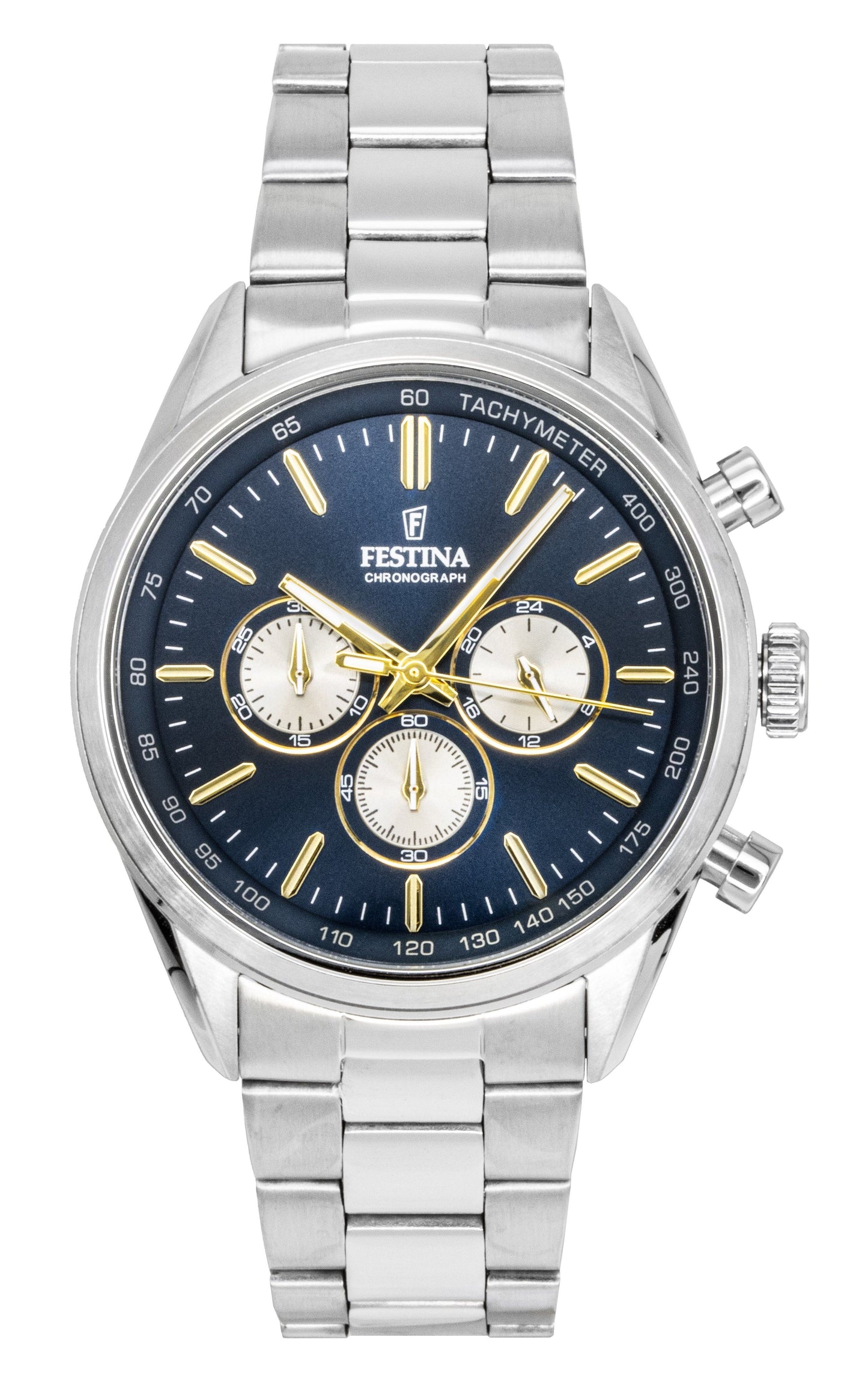 Festina Timeless Chronograph Stainless Steel Blue Dial Quartz F16820-C Men's Watch