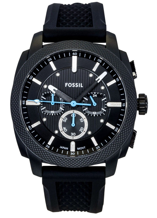Fossil Machine Chronograph Silicone Strap Black Dial Quartz FS6099 Men's Watch