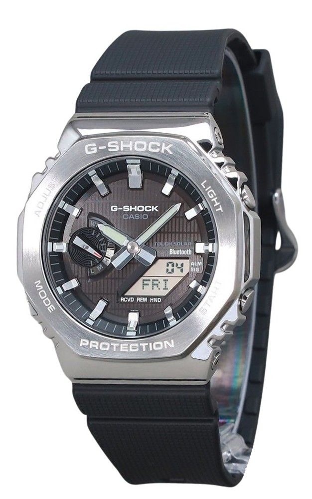 Casio G-Shock G-Steel Analog Digital Smartphone Link Bio Based Resin Strap Black Dial Tough Solar GBM-2100-1A 200M Men's Watc