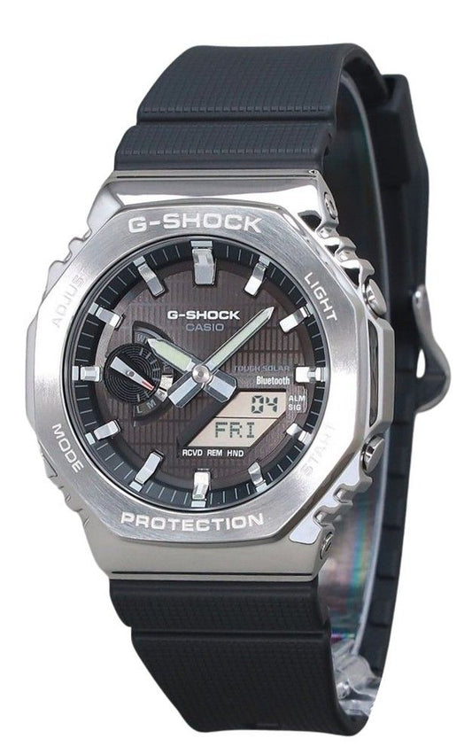 Casio G-Shock G-Steel Analog Digital Smartphone Link Bio Based Resin Strap Black Dial Tough Solar GBM-2100-1A 200M Men's Watc