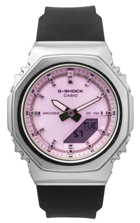 Casio G-Shock Analog Digital Pink Dial Resin Strap Quartz GM-S2110SR-1A 200M Women's Watch