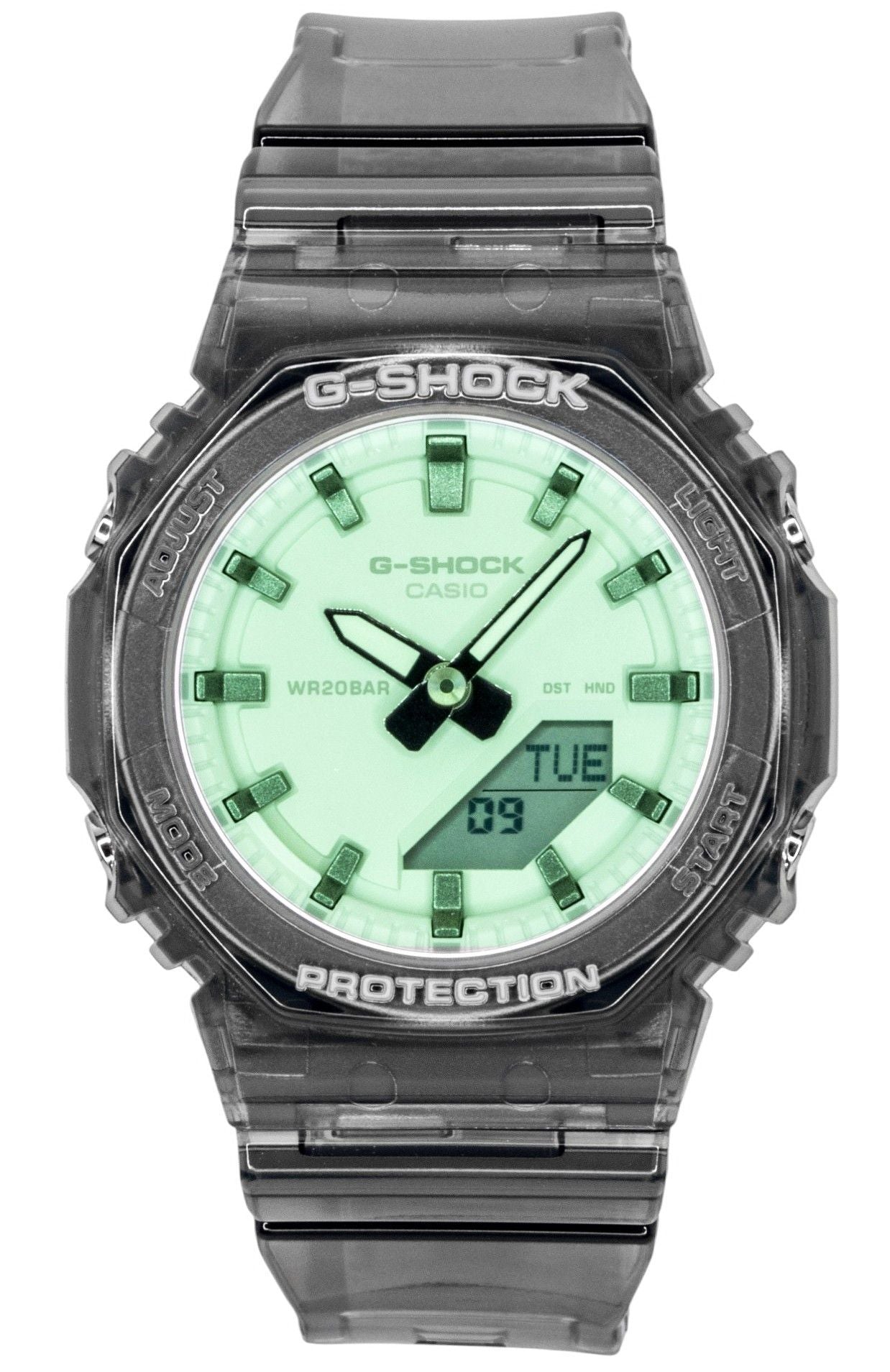 Casio G-Shock Analog Digital Green Dial Resin Strap Quartz GMA-P2100SR-1A 200M Women's Watch