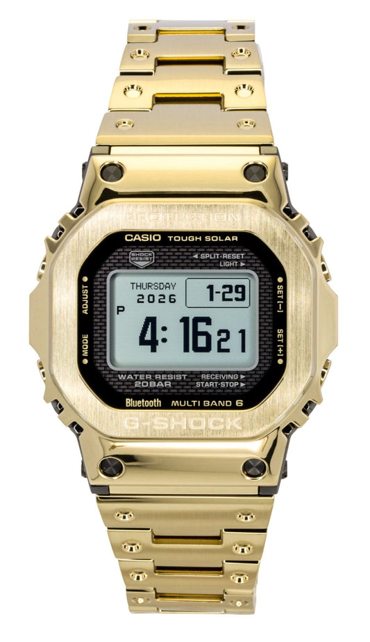 Casio G-Shock Digital Gold Tone Full Metal Smartphone Link Solar GMW-BZ5000GD-9 200M Men's Watch