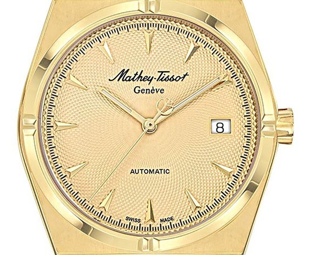 Mathey-Tissot Zeus Yellow Gold Tone Stainless Steel Champagne Dial Automatic H118ATPDI Men's Watch