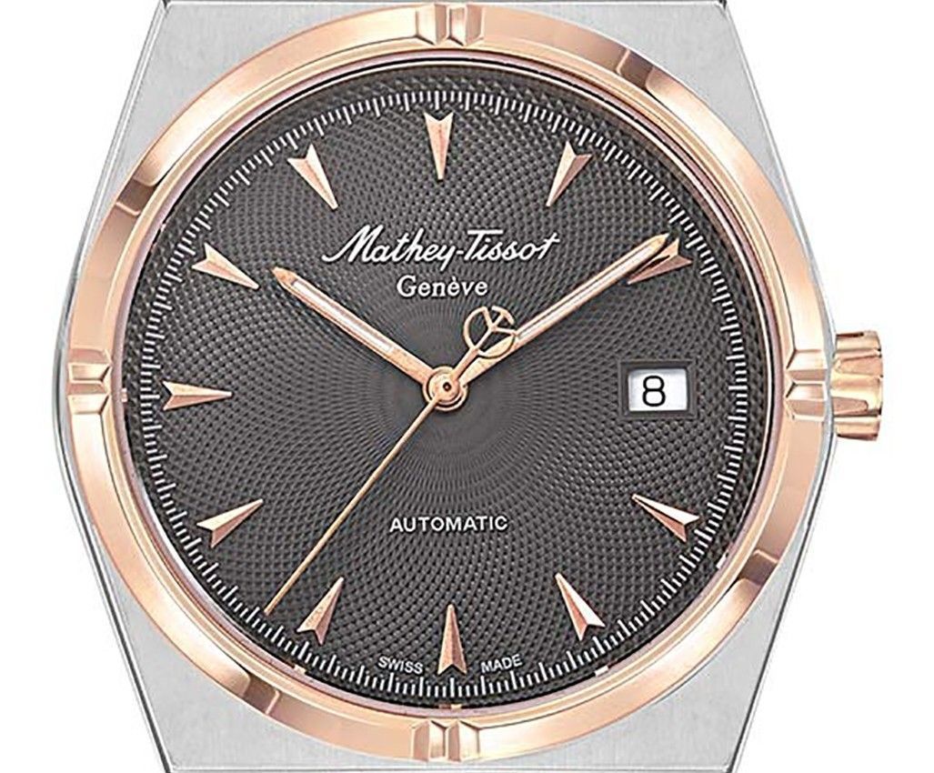 Mathey-Tissot Zeus Two Tone Stainless Steel Grey Dial Automatic H118ATRS Men's Watch