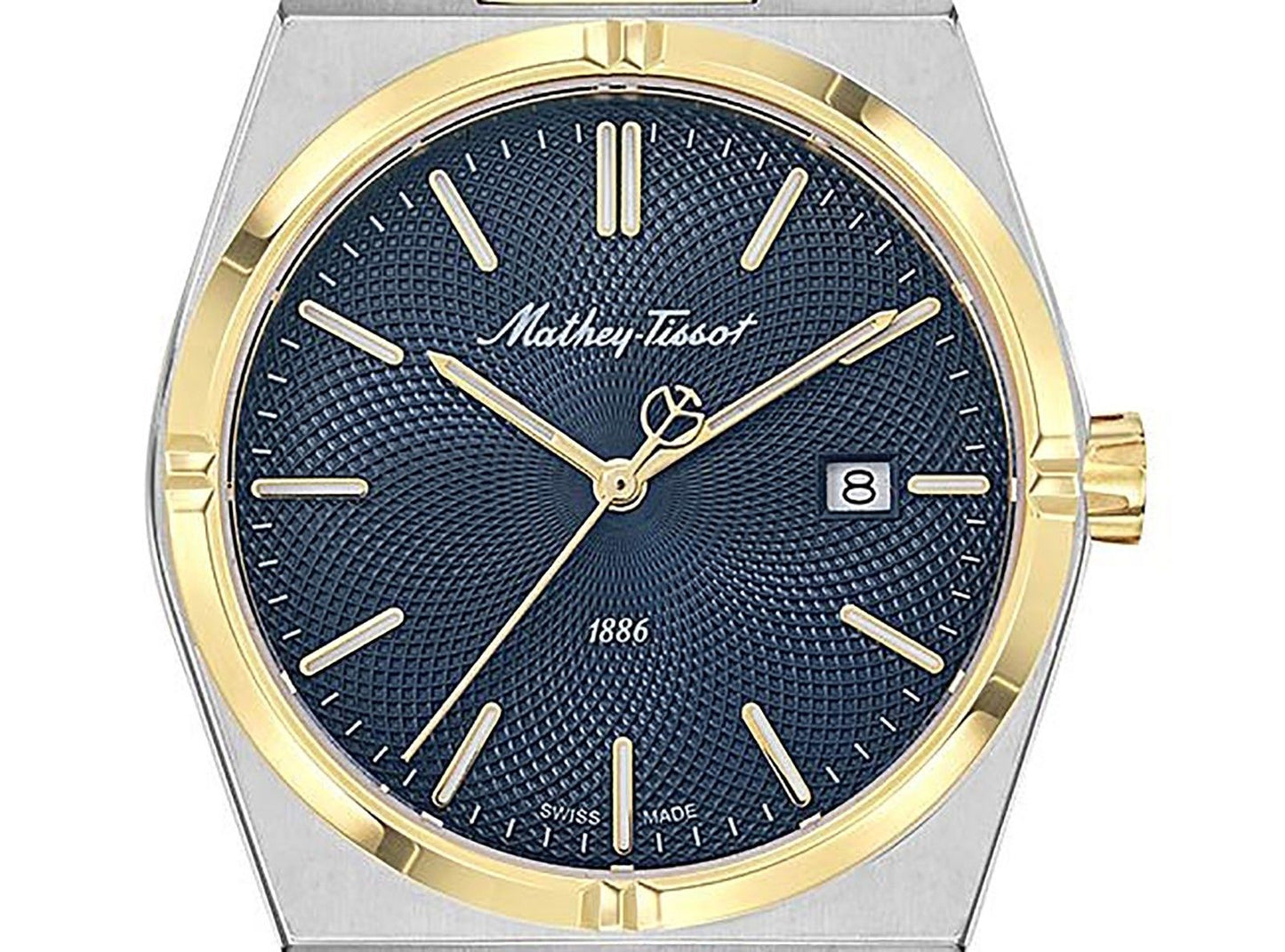 Mathey-Tissot Zeus Two Tone Stainless Steel Blue Dial Quartz H118BBU Men's Watch