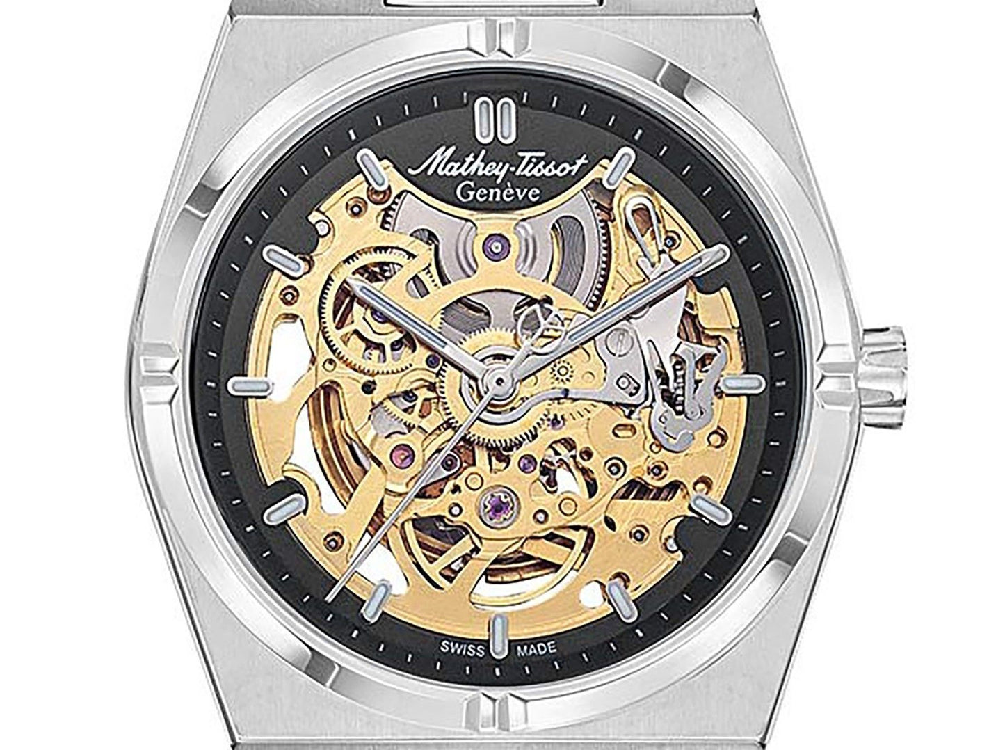 Mathey-Tissot Zeus Skeleton Stainless Steel Black Dial Automatic H118CFAN Men's Watch