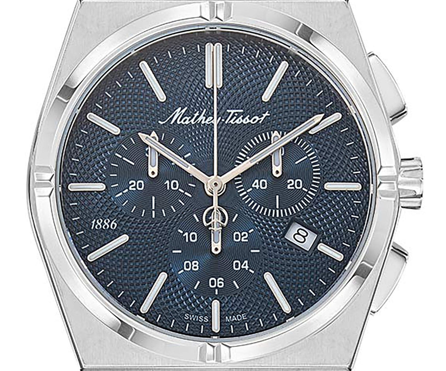 Mathey-Tissot Zeus Chrono Stainless Steel Blue Dial Quartz H118CHABU Men's Watch