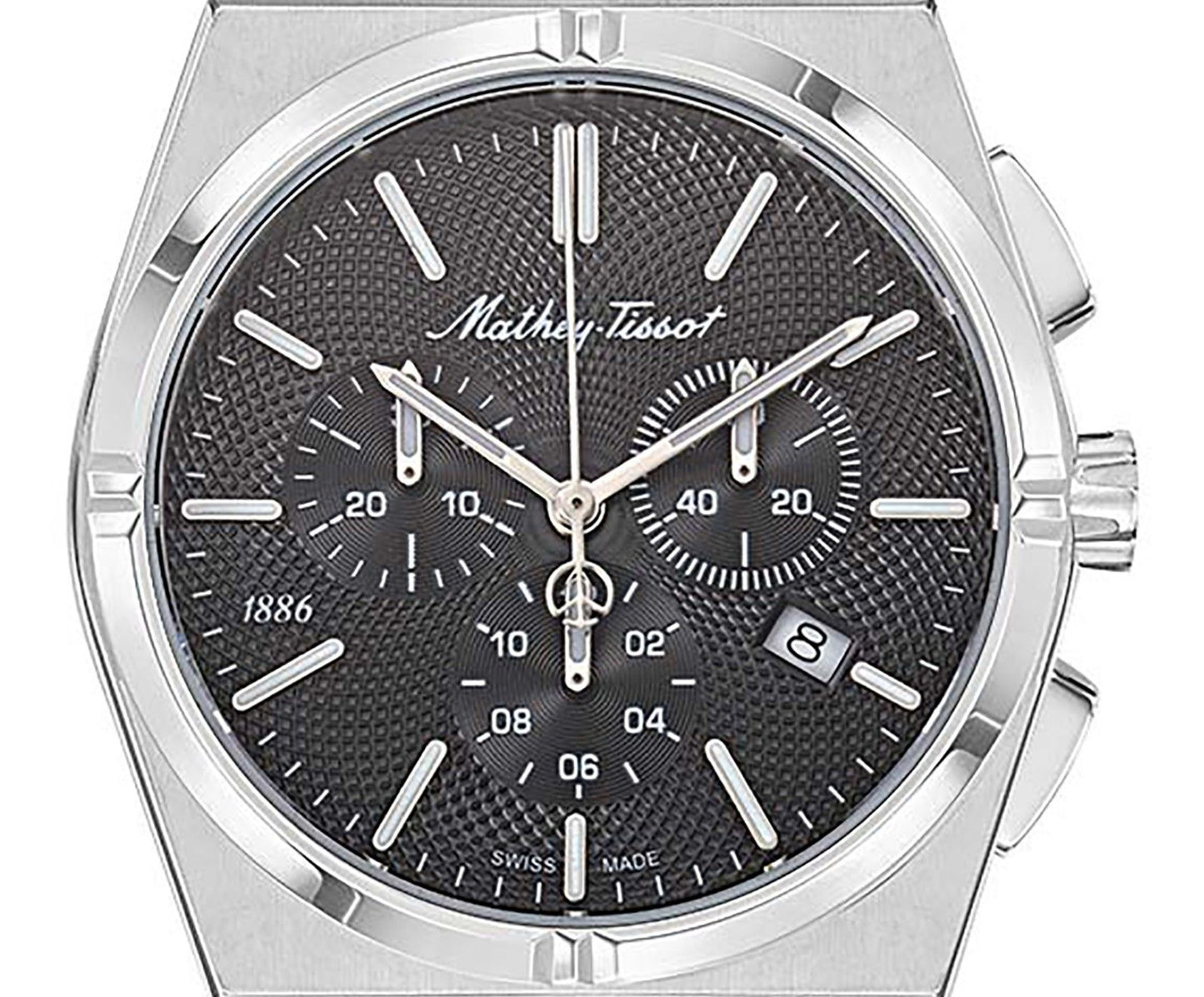 Mathey-Tissot Zeus Chrono Stainless Steel Black Dial Quartz H118CHAN Men's Watch