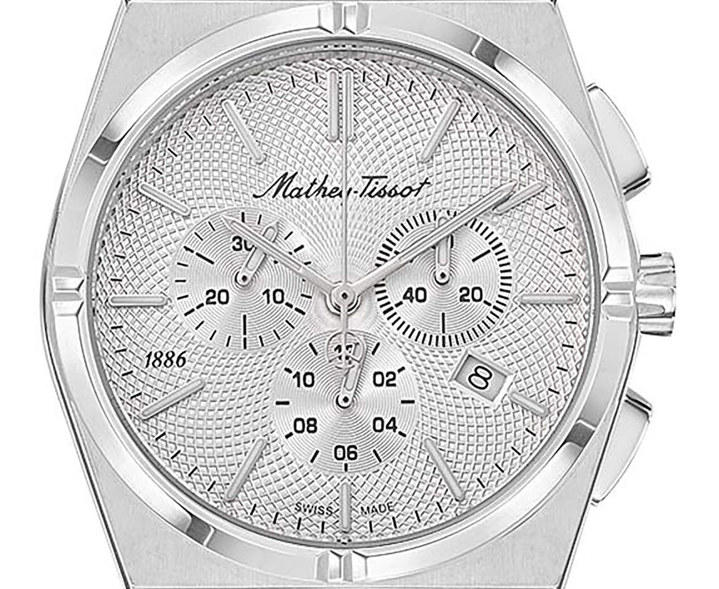 Mathey-Tissot Zeus Chrono Stainless Steel Silver Dial Quartz H118CHAS Men's Watch