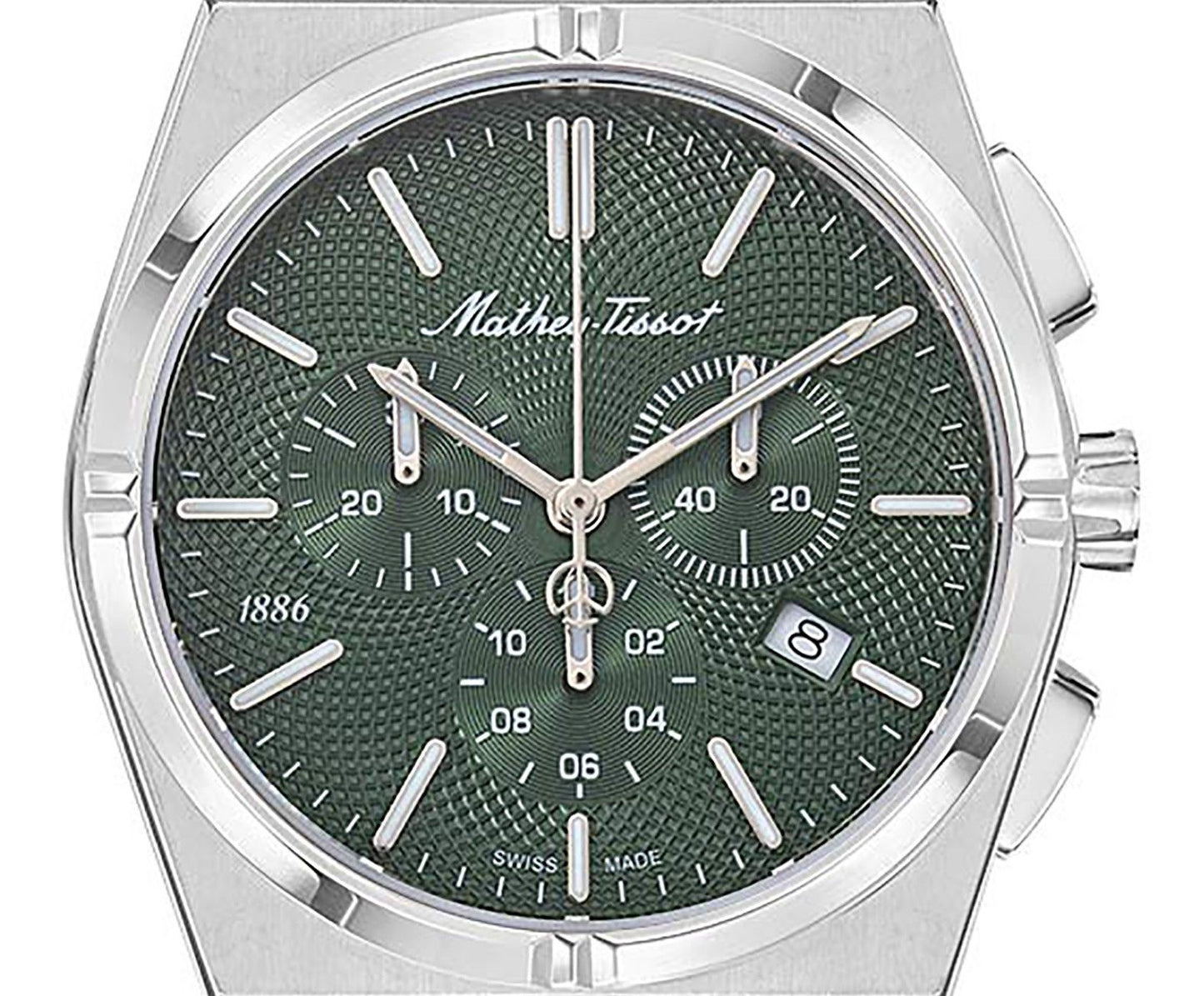 Mathey-Tissot Zeus Chrono Stainless Steel Green Dial Quartz H118CHAV Men's Watch