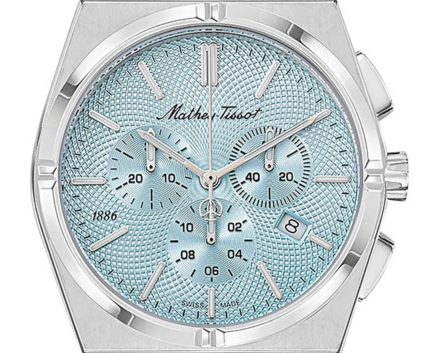 Mathey-Tissot Zeus Chrono Stainless Steel Blue Dial Quartz H118CHSK Men's Watch