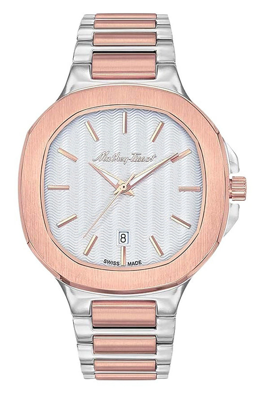 Mathey-Tissot Evasion Two Tone Stainless Steel White Dial Quartz H152RA Men's Watch