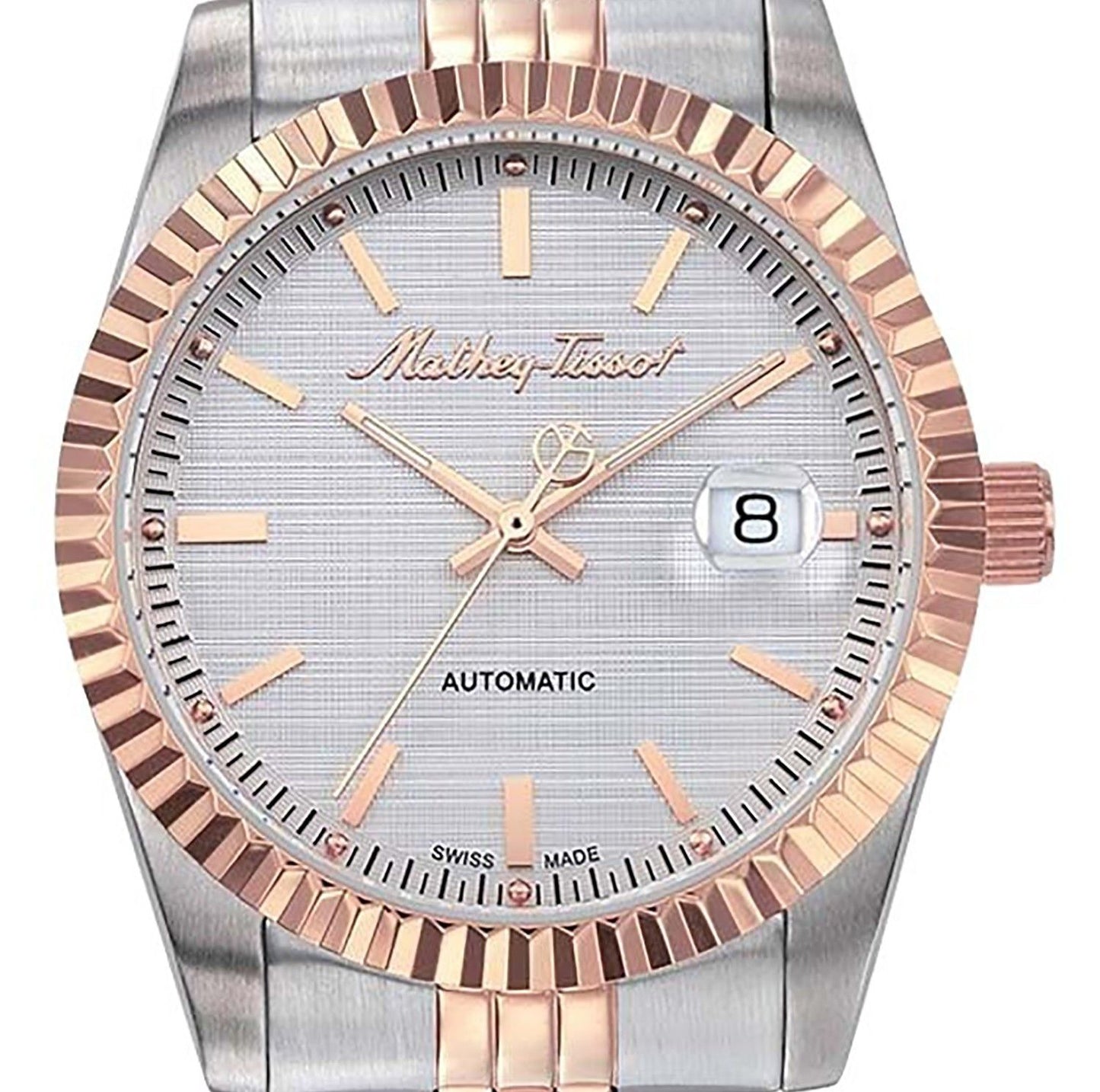 Mathey-Tissot Mathy III Two Tone Stainless Steel White Dial Automatic H1810ATRA Men's Watch