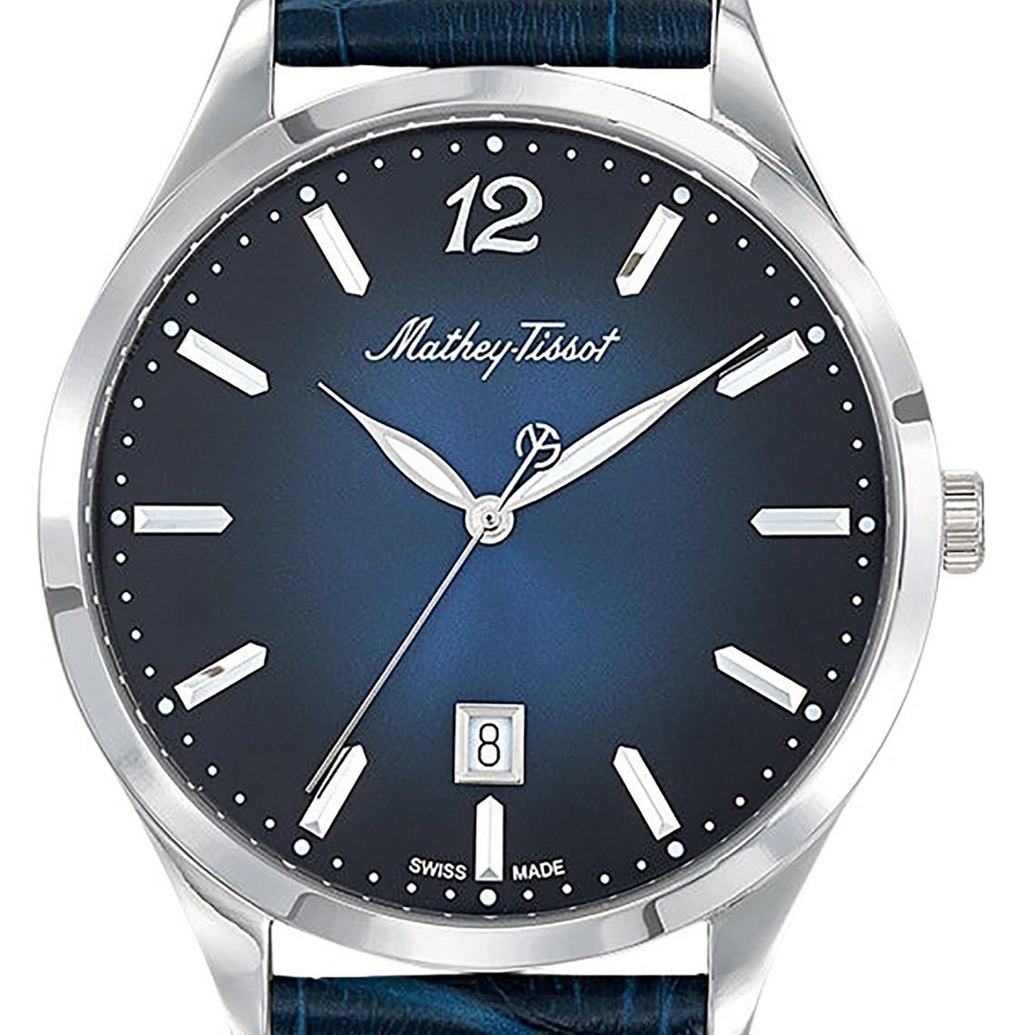 Mathey-Tissot Urban Leather Blue Dial Quartz H411ABU Men's Watch