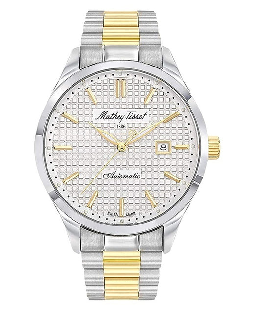 Mathey-Tissot Urban Two Tone Stainless Steel Silver Dial Automatic H411ATBI Men's Watch