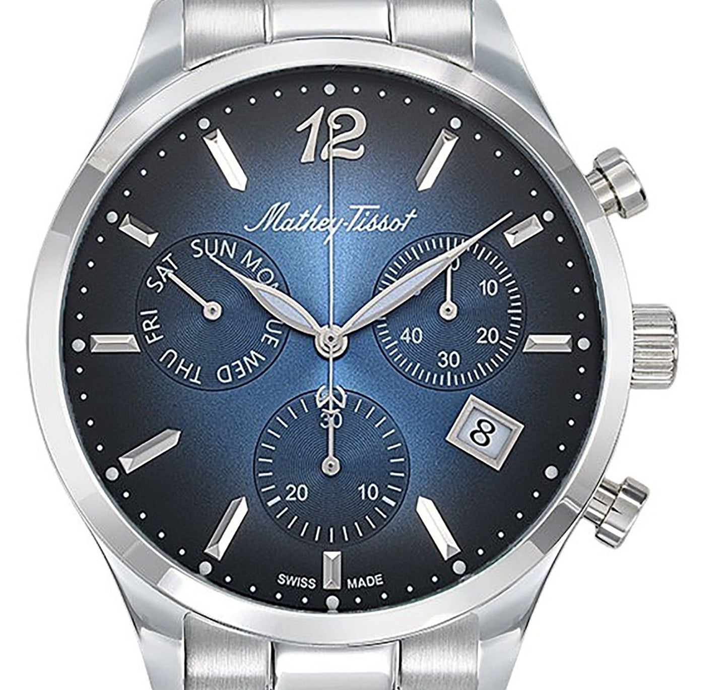 Mathey-Tissot Urban Chrono Stainless Steel Blue Dial Quartz H411CHABU Men's Watch