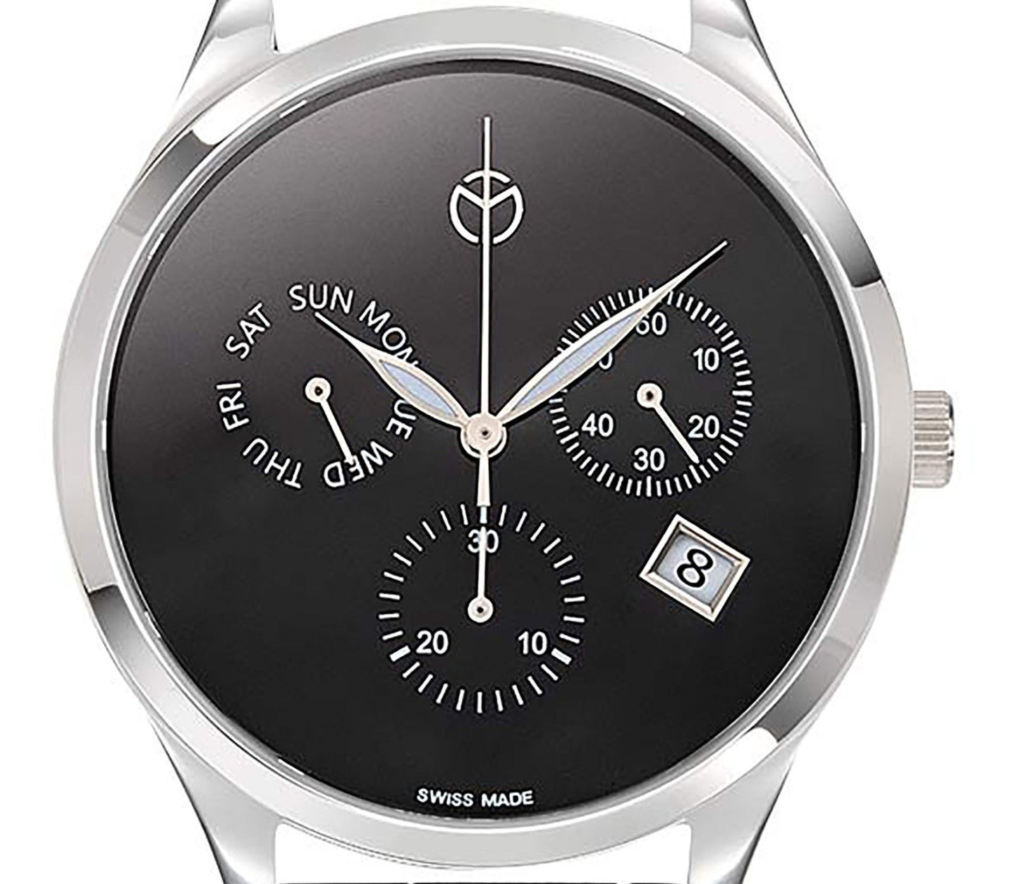 Mathey-Tissot Urban Chronograph Leather Strap Black Dial Quartz H411CHLNM Men's Watch