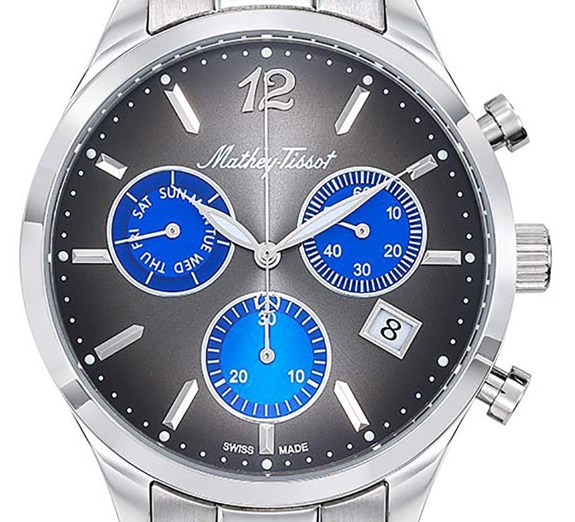 Mathey-Tissot Urban Chrono Stainless Steel Black Dial Quartz H411CHMB Men's Watch
