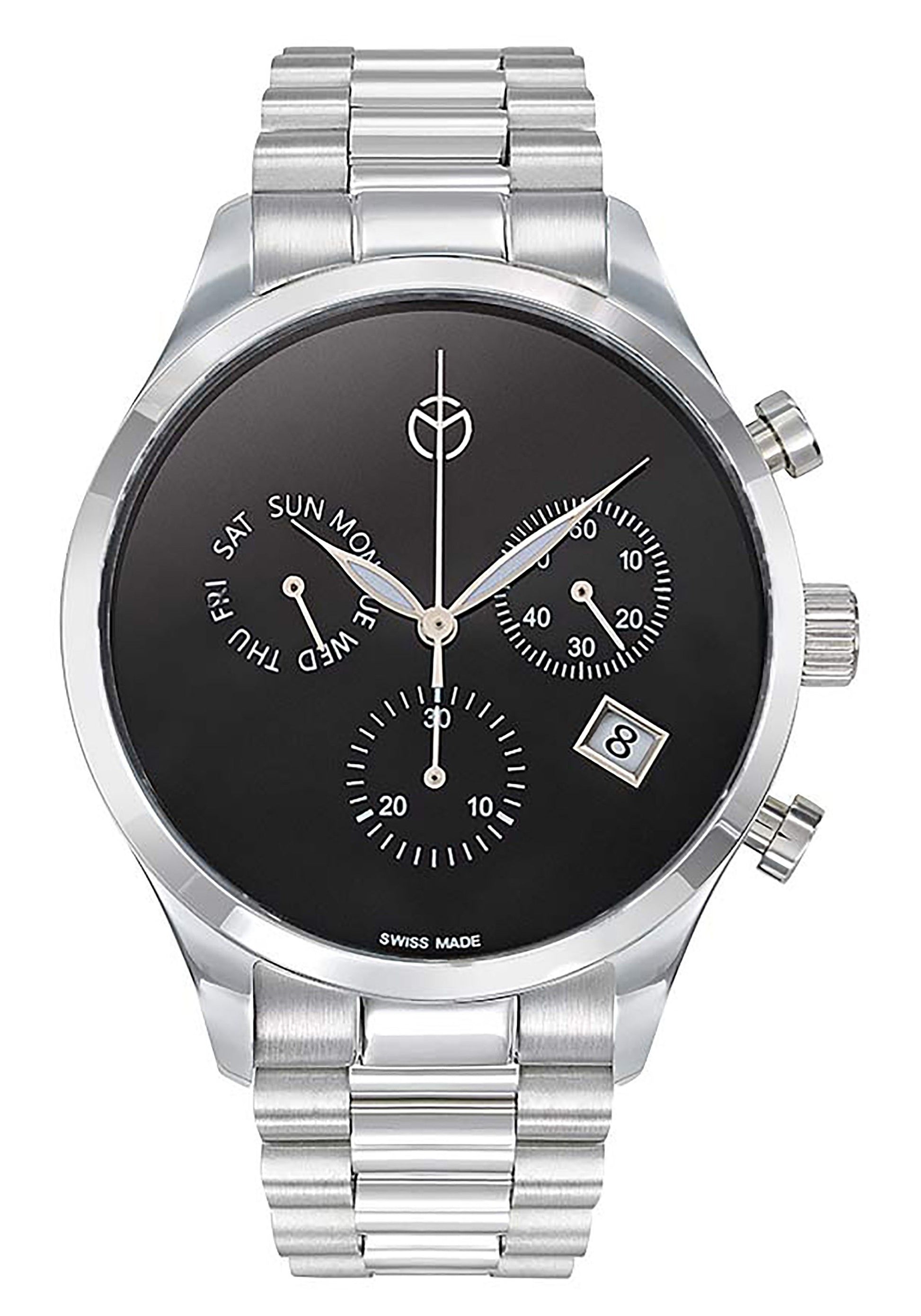 Mathey-Tissot Urban Chronograph Stainless Steel Black Dial Quartz H411CHNM Men's Watch