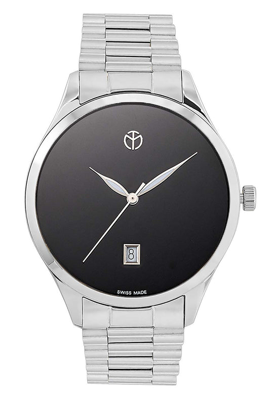 Mathey-Tissot Urban Metal Black Dial Quartz H411MNM Men's Watch
