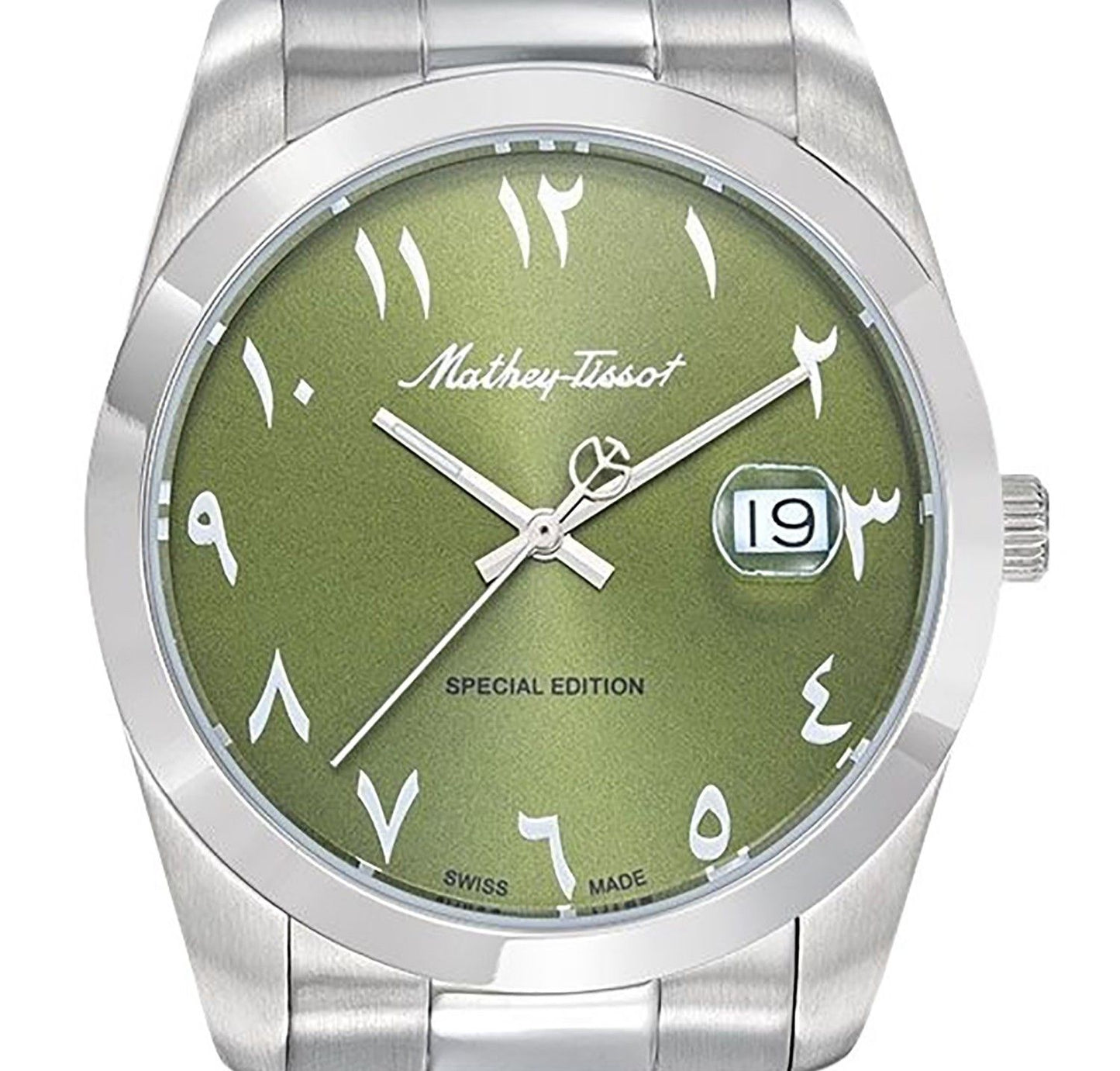 Mathey-Tissot Mathy Orient Special Edition Stainless Steel Green Dial Quartz H450APEV Men's Watch