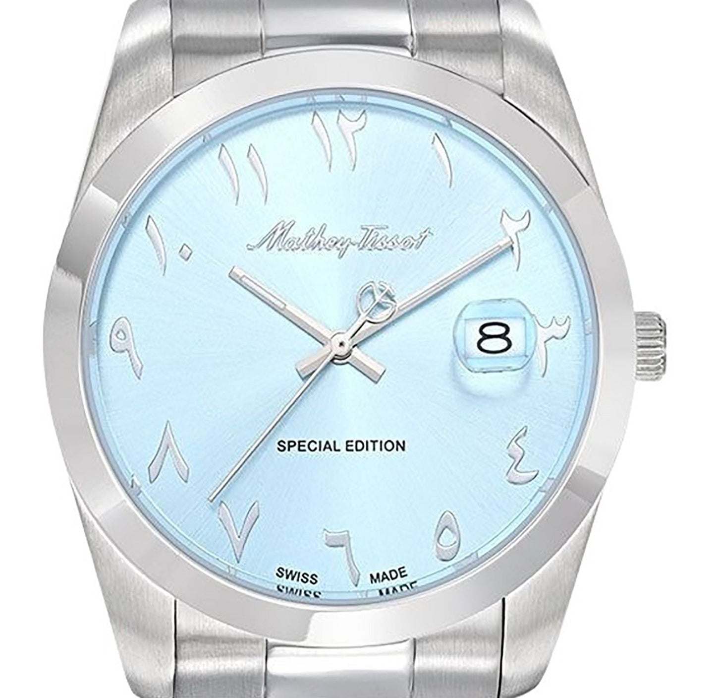 Mathey-Tissot Mathy Orient Special Edition Stainless Steel Ice Blue Dial Quartz H450APSK Men's Watch