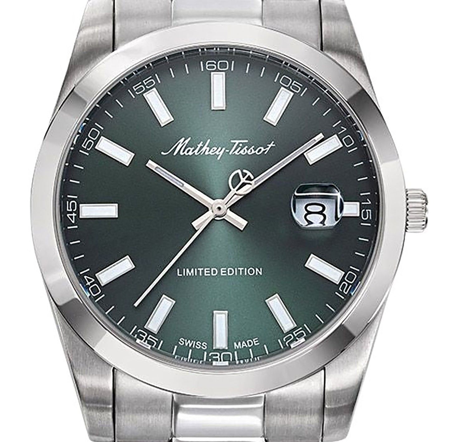 Mathey-Tissot Mathy Sunray Limited Edition Stainless Steel Green Dial Quartz H451VE Men's Watch
