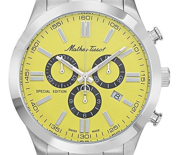 Mathey-Tissot Mathy I Jumbo Special Edition Chronograph Yellow Dial Quartz H455CHJ Men's Watch