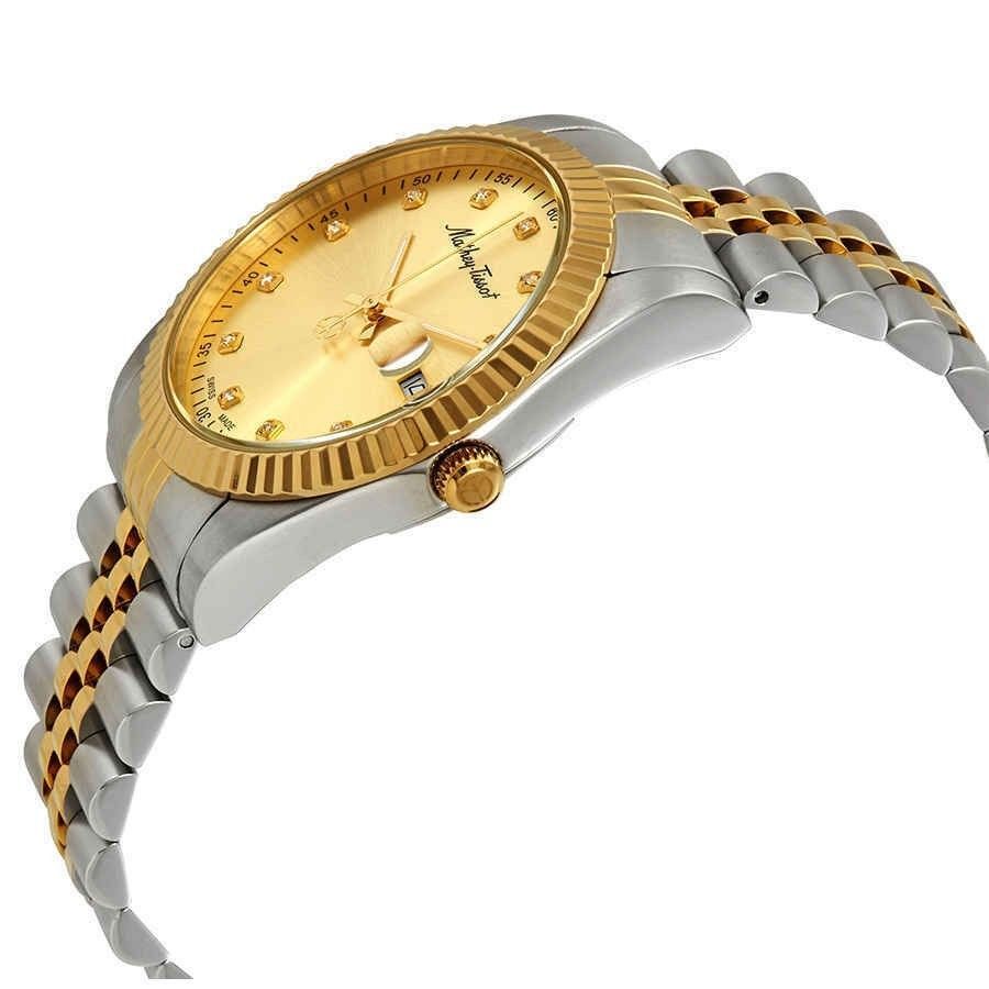 Mathey-Tissot Mathy II Two Tone Stainless Steel Gold Dial Quartz H710BDI Men's Watch