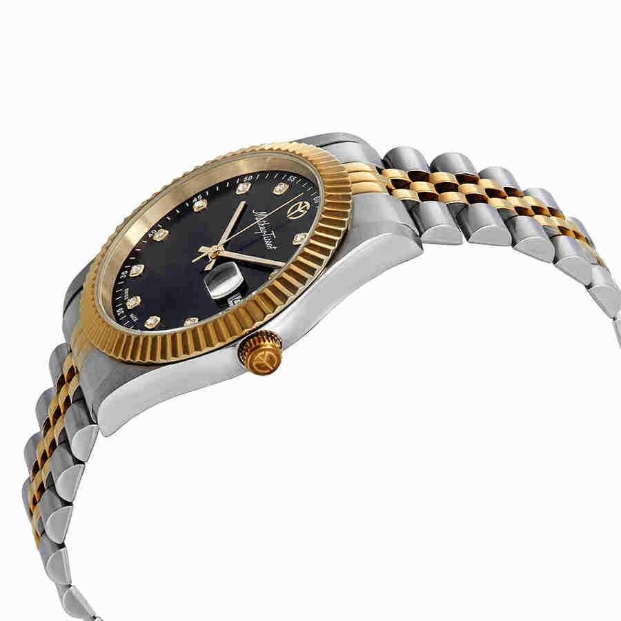 Mathey-Tissot Mathy II Two Tone Stainless Steel Black Dial Quartz H710BN Men's Watch