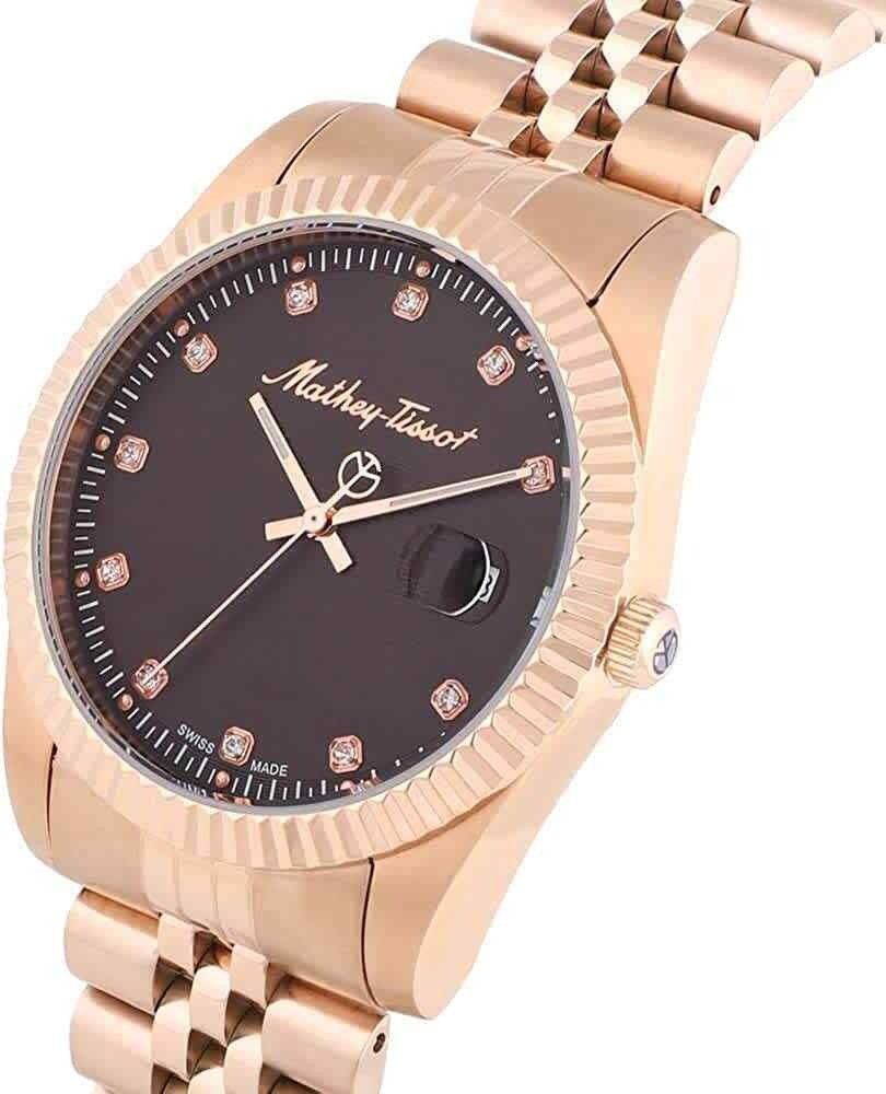 Mathey-Tissot Mathy II Rose Gold Stainless Steel Brown Dial Quartz H710PRM Men's Watch
