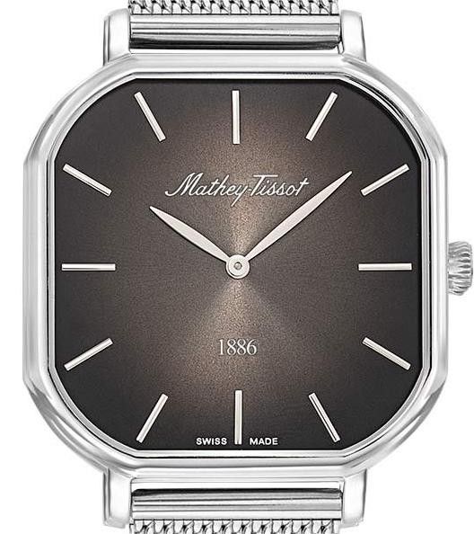 Mathey-Tissot Monsoon Square Stainless Steel Black Dial Quartz H7917AN Men's Watch