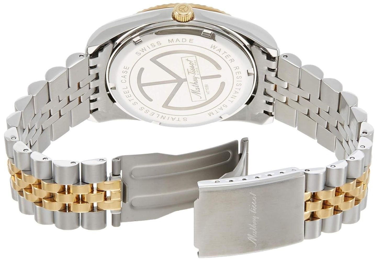 Mathey-Tissot Mathy III Two Tone Stainless Steel Blue Dial Quartz H810BBU Men's Watch