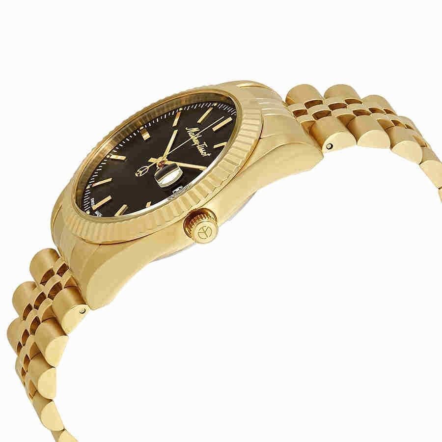 Mathey-Tissot Mathy III Gold Tone Stainless Steel Black Dial Quartz H810PN Men's Watch