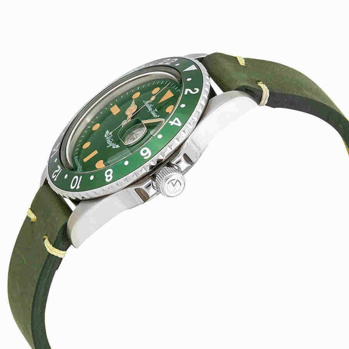 Mathey-Tissot Mathy Vintage Automatic Leather Strap Green Dial H900ATLV Men's Watch