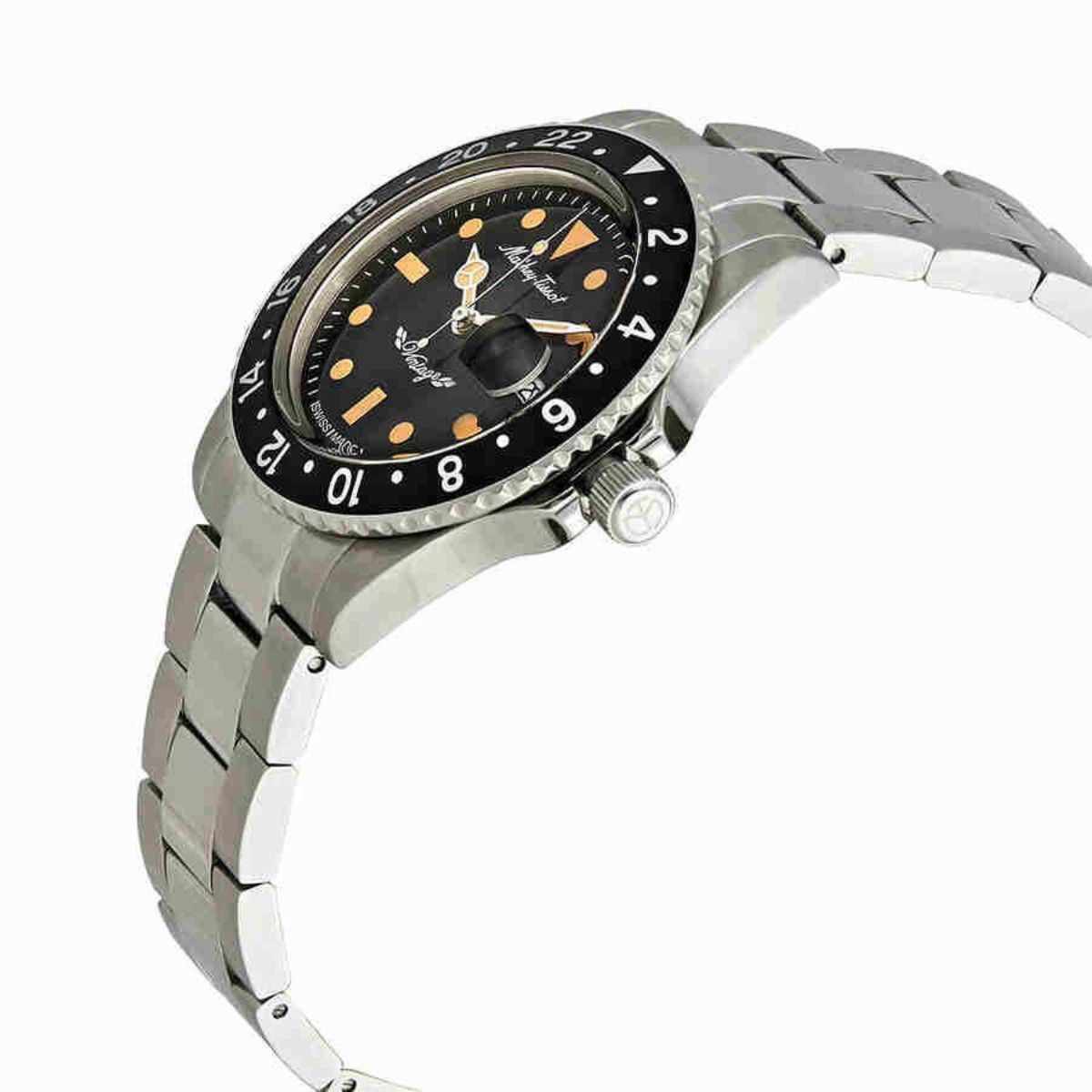 Mathey-Tissot Mathy Vintage Automatic Stainless Steel Black Dial H900ATN 100M Men's Watch