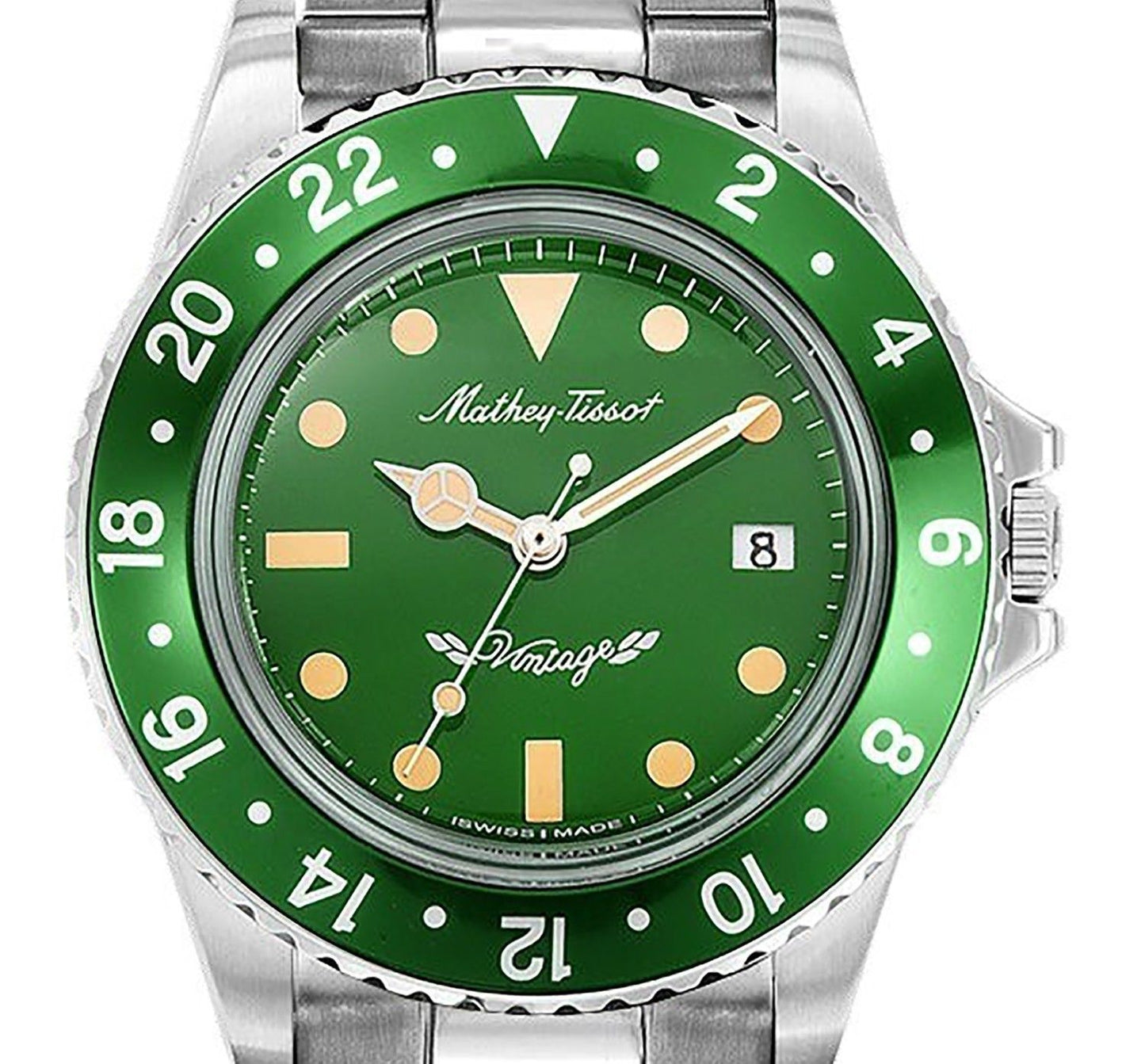 Mathey-Tissot Mathy Vintage Stainless Steel Green Dial Quartz H900AV Men's Watch