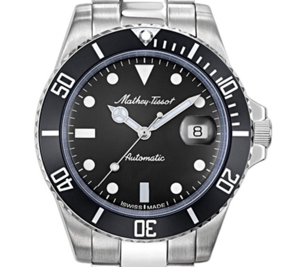 Mathey-Tissot Mathy Vintage Automatic Stainless Steel Black Dial H901ATN Men's Watch
