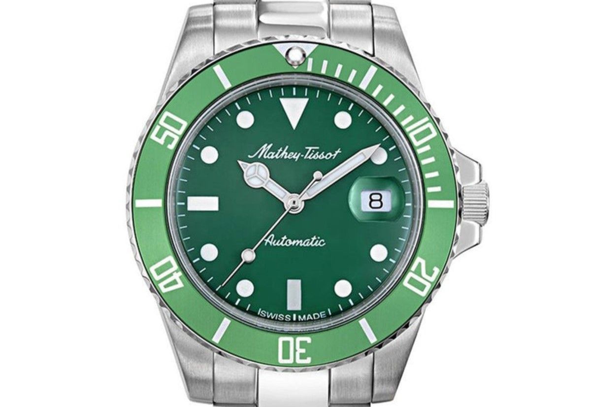 Mathey-Tissot Mathy Vintage Automatic Stainless Steel Green Dial H901ATV 100M Men's Watch