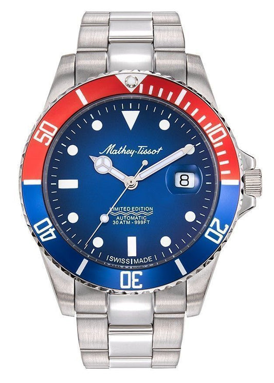 Mathey-Tissot Mathy Vintage Jumbo Limited Edition Stainless Steel Blue Dial Automatic H907ATNB Men's Watch