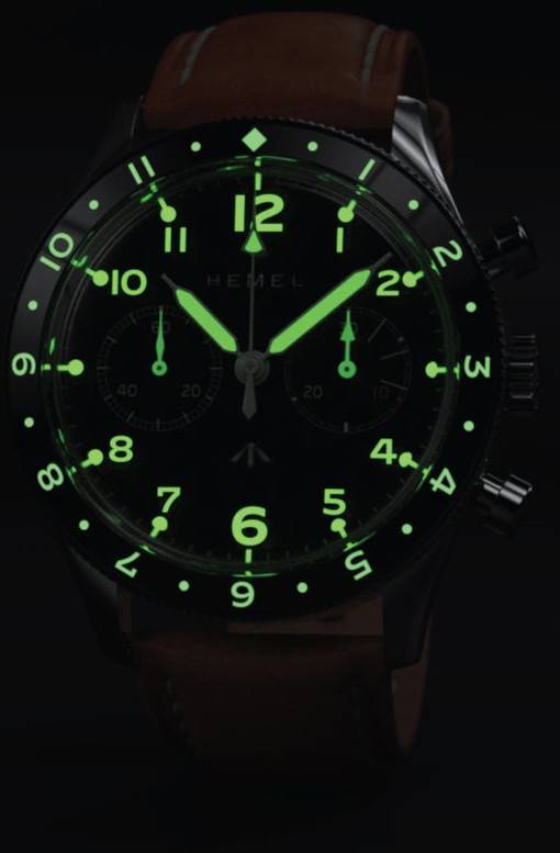 Hemel Airfoil Ceramic Bezel Black With Super-LumiNova C3 Dial Mechanical HF25 100M Men's Watch