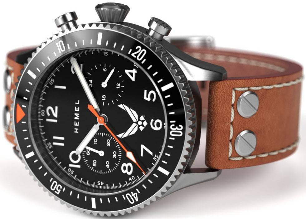 Hemel USAF Special Edition Aim High Black With Super-LumiNova C3 Dial Quartz HFUSAF1-04 100M Men's Watch