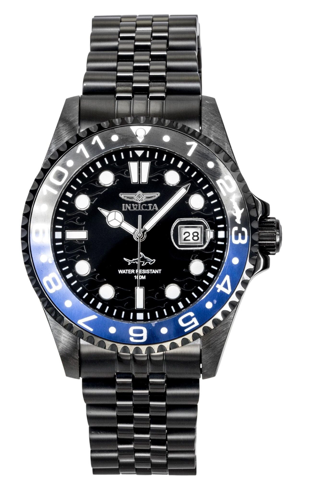 Invicta Pro Diver Stainless Steel Black Dial Quartz 30627 100M Men's Watch